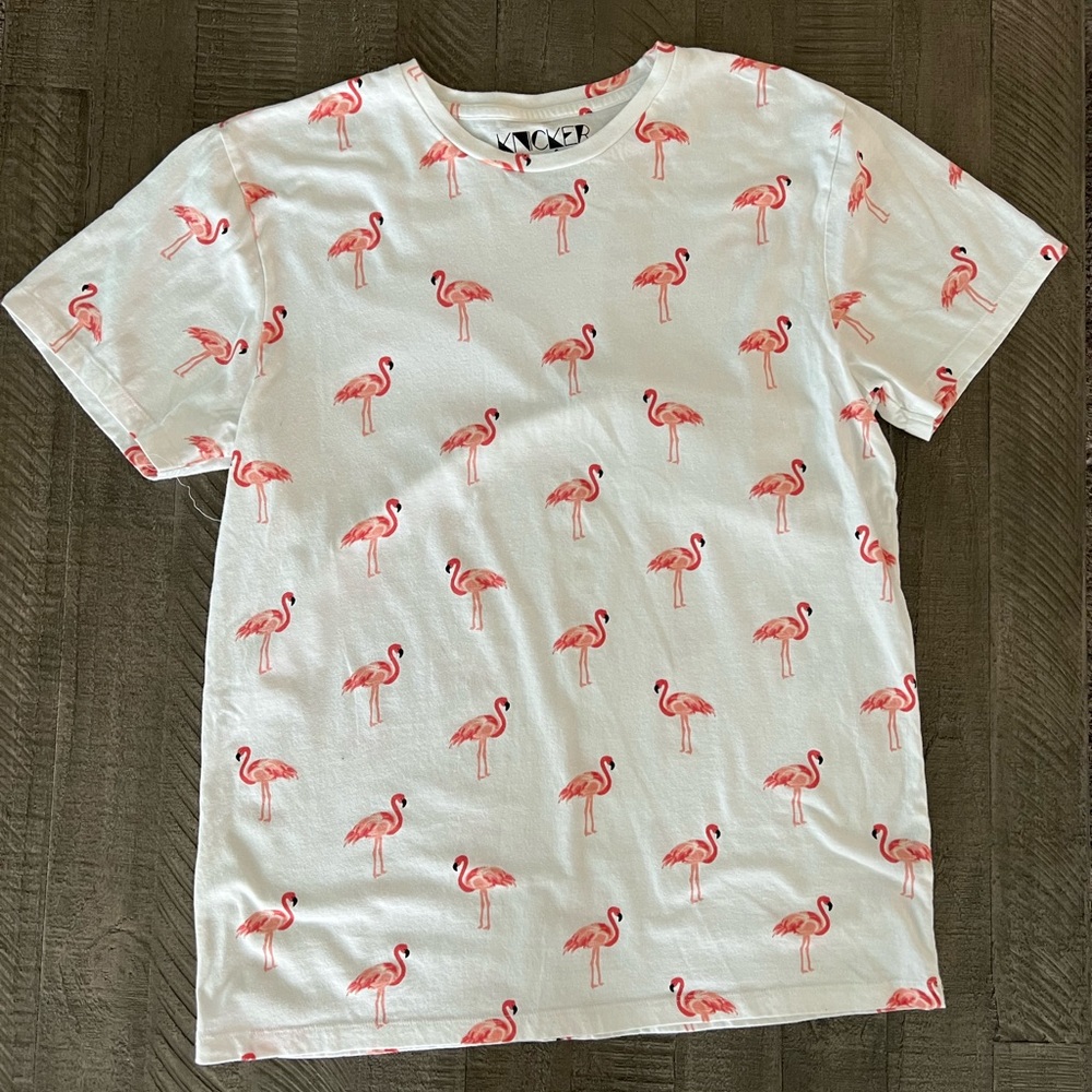 Knicker Bocker Vintage Design Pink Flamingo Tee / Size L